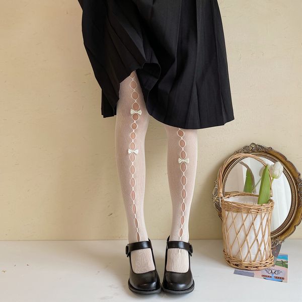 

новая ла лита цветок свадьба ручной работа луки полых кружева колготки pantyhoselace pantyhosebeautiful девушка мило колготки женщины izfgt, Black