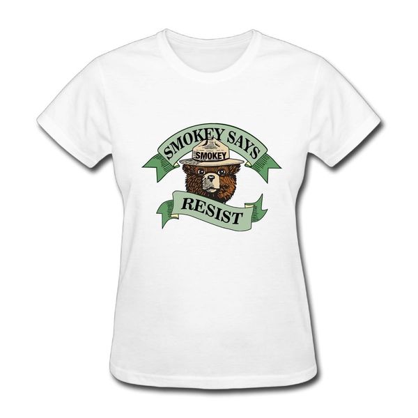 

wkokykwk smokey the bear resist fashionable women's short-sleeved t-shirts new men's fashion short-sleeve t shirt mens