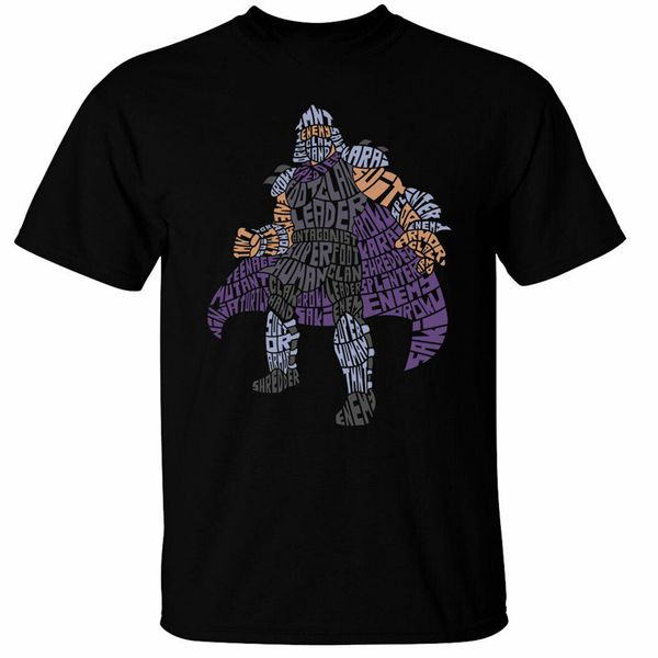 

foot лидер клана t-shirt mens shredder черепаха cartoon wordcloud тройник способ рубашка