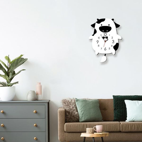 

cartoon swing wall clock modern home decoration clock creative animal pendulum