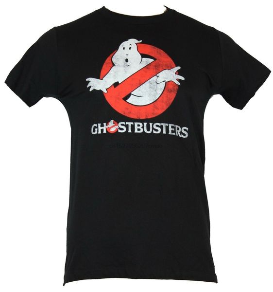 

ghostbusters mens t-shirt - distressed no ghost logo over word logo image