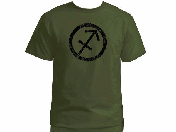 

2019 astrology zodiac constellations horoscope sagittarius distressed olive t-shirt