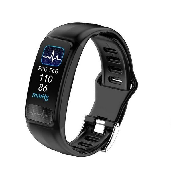 

p12 sport smart bracelet ecg ppg bluetooth smart watch heart rate monitoring message call remind sport mode wristband