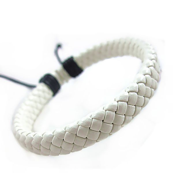 

charm bracelets men and women leather bracelet handmade fashion cuff cool black surf bag adjustable rope gift, Golden;silver