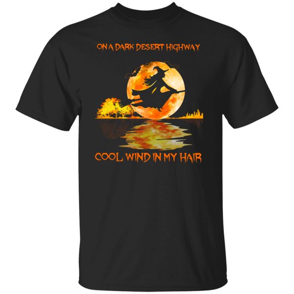 

мужская ведьма на dark desert highway halloween t-shirt размер m-3xl summer style tee shirt
