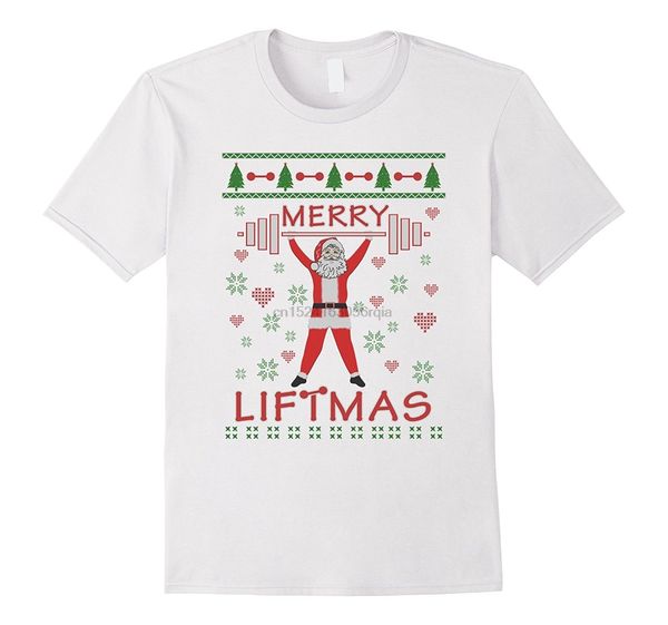 

merry liftmas christmas workout fitness bodybuilder t-shirt