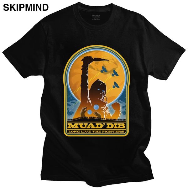 

мода dune muad»диб футболка мужчины коротким рукавом хлопок tee graphic arrakis sandwormtshirt frank herbert science fiction футболка