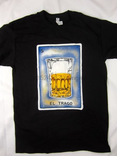 

loteria el trago дробовым мексиканская игра черный тройник рубашки мужские выбрать размер