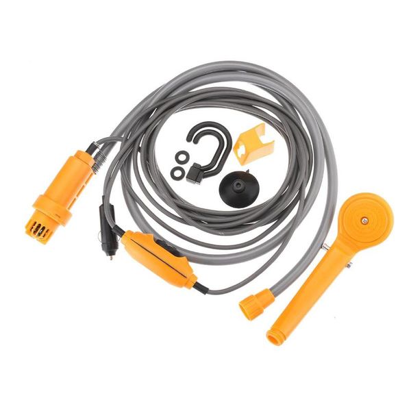 

portable car washer 12v camping shower dc car shower high pressure power washer electric pump for outdoor camping travel pet
