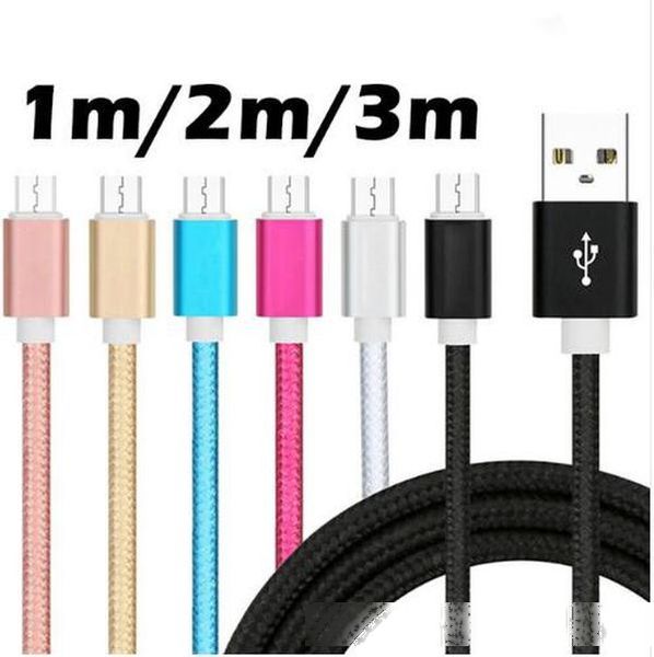 

usb type c cable micro usb cable braided nylon 1m 2m 3m tough cloth for galaxy note 8 google pixel high speed fast charging cord