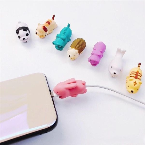 

cable animal bite usb cable protector charger data protection cover mini wire protector cable cord phone accessories creative gifts 36 desig
