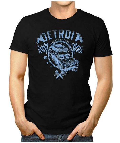 

prilano herren fun t-shirt detroit - малый бис 5xl хлопка tee shirt free style