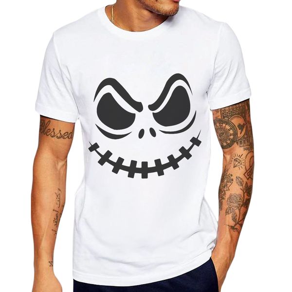 

limited time discount men t-shirt o-neck mens cotton jack skellington printing man short sleeve tees playeras de hombre
