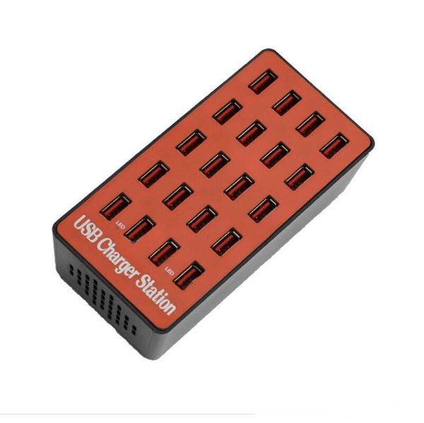 

20 24 40 multi port usb deskcharger station for tablet ipad iphone samsung mobile black us uk eu plug