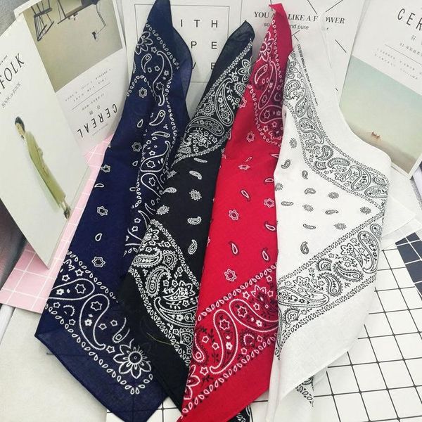 

100%cotton paisley bandana multipurpose hip-hop bandanas hair bands head wrap scarf scarves band headtie for men bbyxpy alice_bag, Black