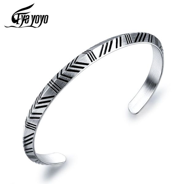 

charm bracelets eyeyoyo retro faceted titanium steel bracelet men's, Golden;silver