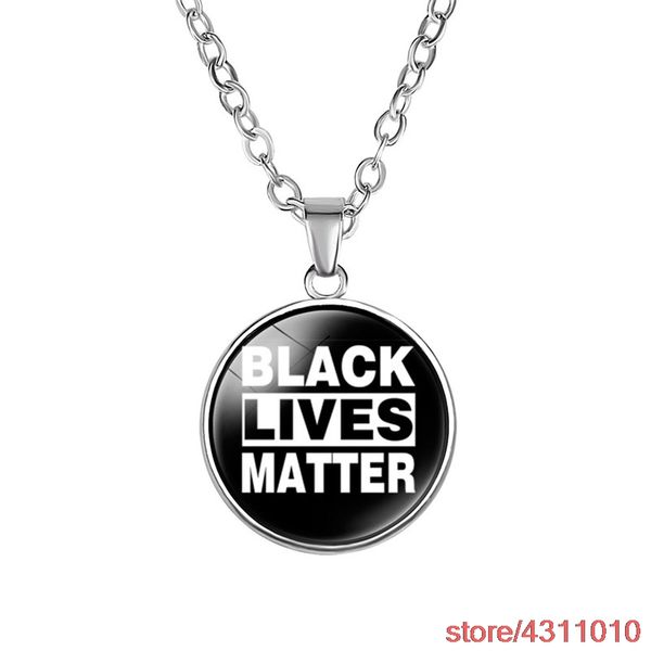 

я не могу дышать кулон ожерелье кулака черного lives matter ожерелья женщин мужчины хрустального металл шарма ювелирных изделий, Silver