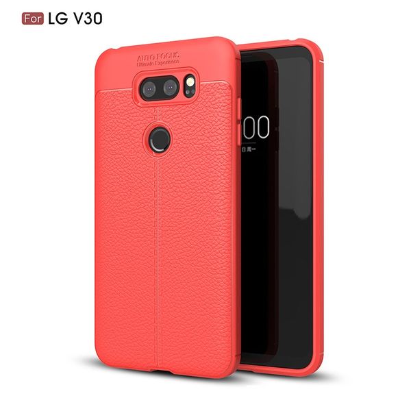 

ultra thin scratch resistant phone case for lg v30 litchi pattern soft shockproof absorption soft tpu protection cover