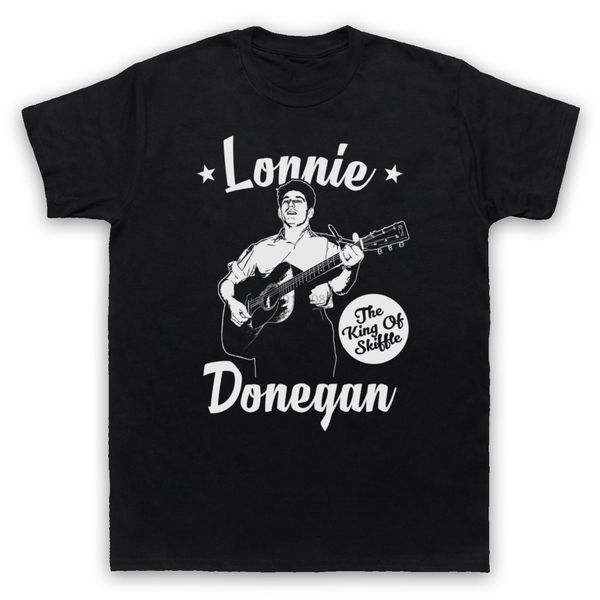 

лонни король skiffle donegan uk folk rock t shirt взрослые рукава хлопок t shirt мода punk tops