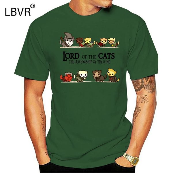 

lord of the cats the furlowship of the ring t-shirt смешной nerd tee present gift незакрепленная размер top ajax смешной tee shirt