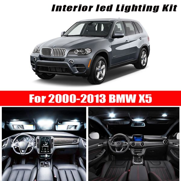 

for 2000-2013 x5 e53 white car accessories canbus error led interior light reading light kit map dome license lamp