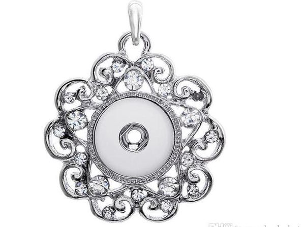 

rhinestone украшения подвеска аксессуар fit падения snap кнопки 10pcs / серия нуса charm diy 18мм продажа new sanp горячие 18мм кнопки белый, Silver