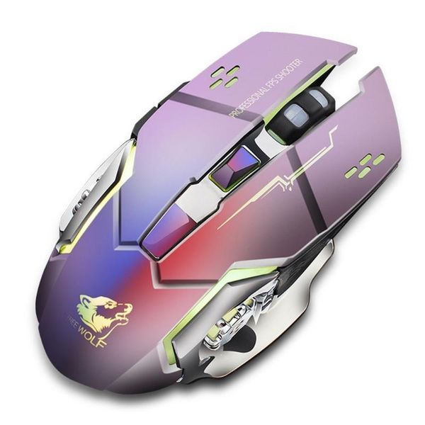 

x8 wireless charging gaming mouse silent luminous mechanical mouse electroplating machinery wireless