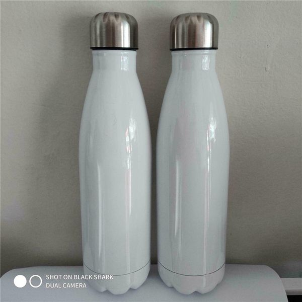 

500ml sublimation stainless steel cola bottle diy blank car cups bowling vacuum cup transfer printing coffee beer water bottle thermosf92406