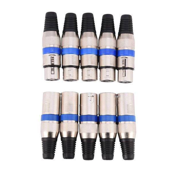 

vife 5 pairs 3-pin xlr mic microphone audio connector male plug female socket