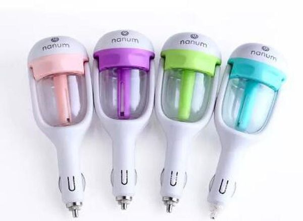 

mini car air humidifier steam aroma diffuser aromatherapy fresher adaptor for water perfume essential oil with logo dhl free