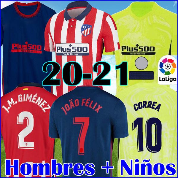 

2021 atletico madrid soccer jersey joÃ£o fÃ©lix 20 21 saul koke third green camisetas de fÃºtbol m. llorente diego costa camiseta men + kids, Black;yellow