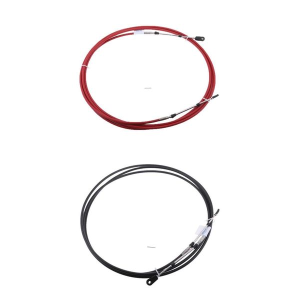 

2pcs red & black universal shift throttle cable for yamaha outboard boat control lever - 21ft