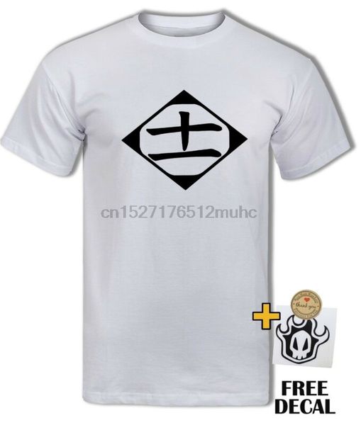 

bleach 11th devision logo t shirt captain zaraki kenpachi ichigo anime mens tee