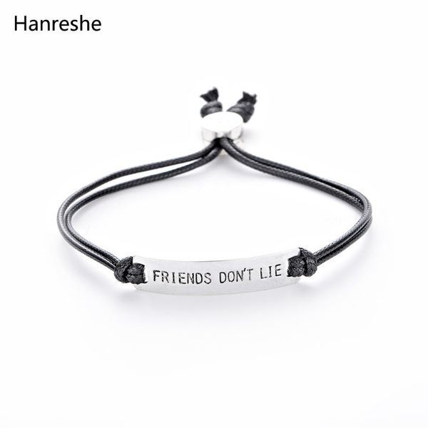 

friend don't lie eleven charm bracelet handstamped bar bangle leather bracelet for men stainless steel men gift jewelry, Red;blue