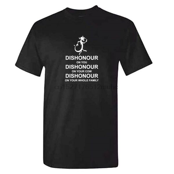 

mens mushu the dragon tshirt - dishonour on your cow - mulan dvd movie gift