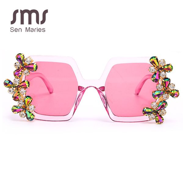 

fashion diamond sunglasses women 2020 vintage colorful square sunglasses eyeglasses gradient luxury punk glasses uv400 oculos, White;black