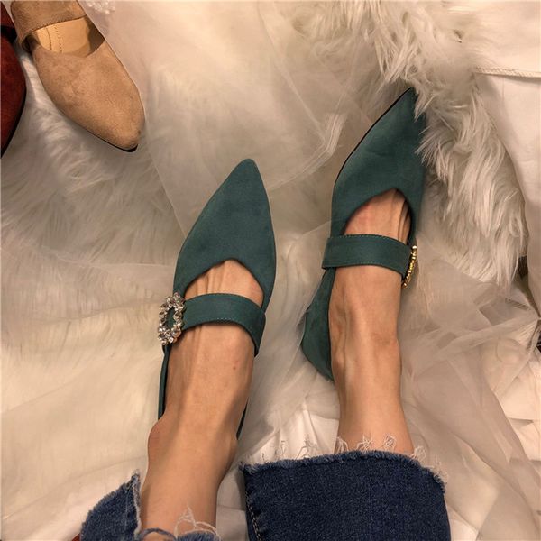 

fashion new loafer shoes party dress casual rhinestone pointed toe flat breathable party dress shoes zapatillas mujer, Black