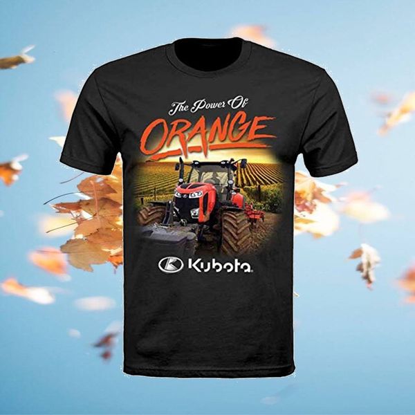 

kubota the power of orange men's fashion t-shirt tees clothing(1