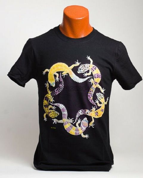 

leopard gecko t-shirt s m l xl xxl availablein balck or blue color reptile