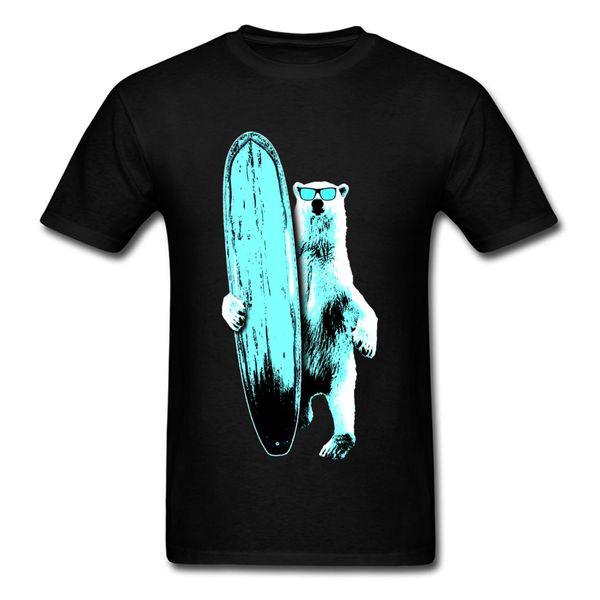 

funny design t-shirts men polar bear surfer t-shirt 3d digital print hight quality tee shirt for teenager fashion tees