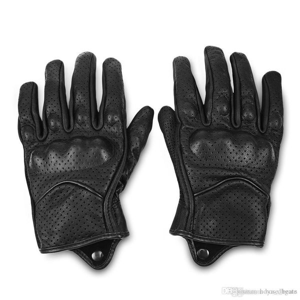 

nq - 001k motorcycle outdoor leather gloves full finger touch screen, Blue;gray