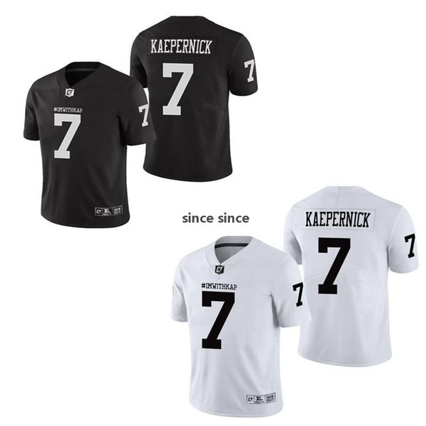 

2020 ncaa imwithkap 7 colin kaepernick jersey i m with kap mens football jerseys black white custom any name number, Black;red