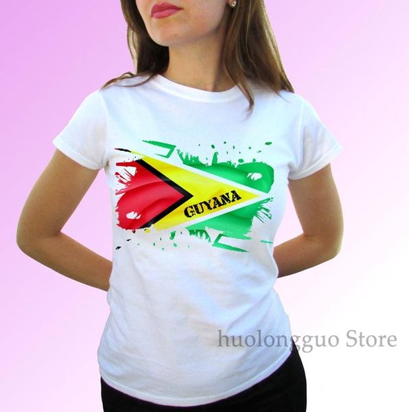 

guyana white t shirt short sleeves - mens womens kids baby - all sizes 100% cotton men t shirt women tee