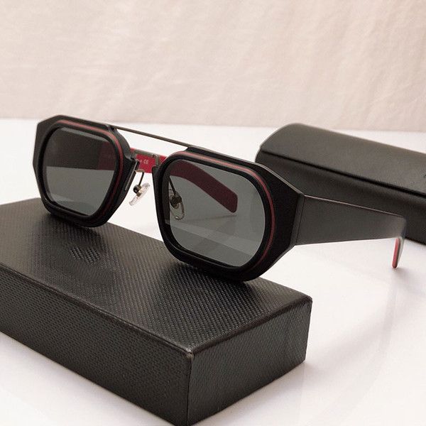 

new advertising sunglasses model spr01ws male and female designer sunglasses square sunglasses two-tone frame with original box, White;black