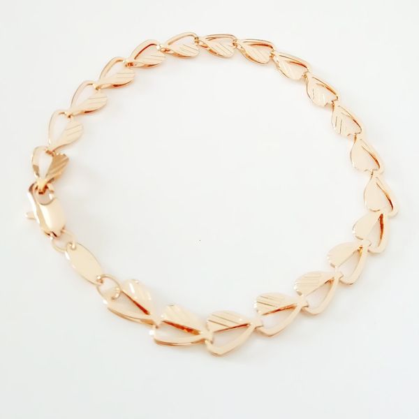 

корейского 585 rose hand heart shape catenary ссылка браслет девушка золото шарм women01, Golden;silver