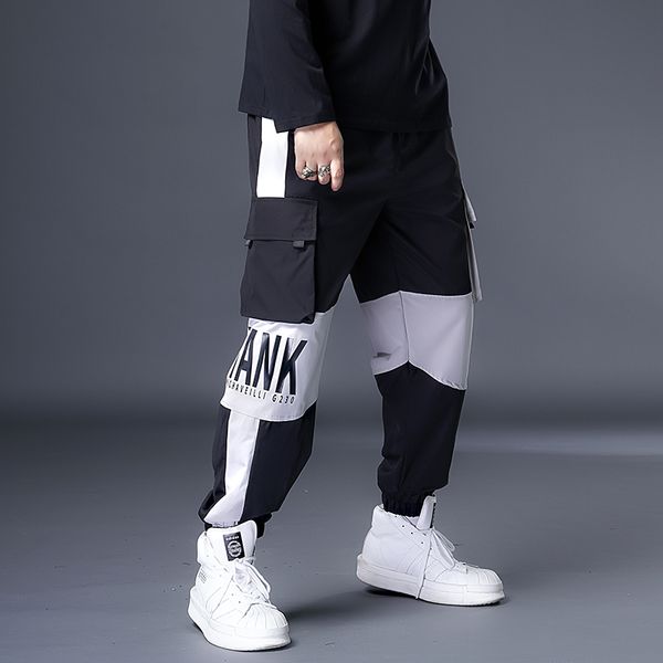 

men's pants plus 7xl 6xl xxxxxl cargo joggers men black harem man sweatpants streetwear casual elastic waist male trouser