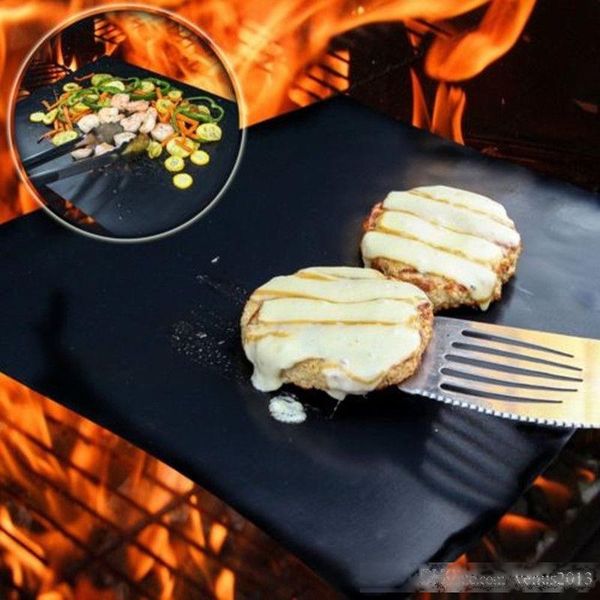 

bbq grill liner cover 33*40cm bbq grill mat non-stick reusable bbq cover for cooking baking microwave mats