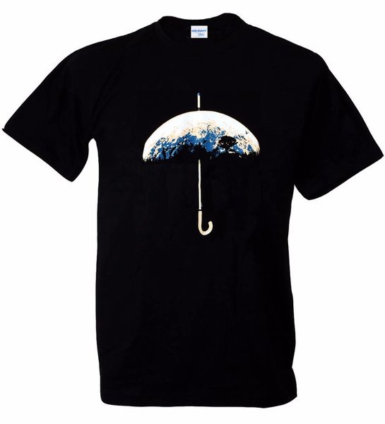 

2019 summer new men's fashion brands fashion t shirts banksy umbrella earth nature indie design man tee shirt 80s t shirts