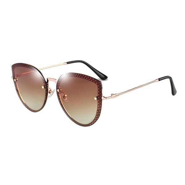 

2020 texture cat eye butterfly sunglasses fashion simple alloy frame resin material lenses 6342 uv400 protection eyewear, White;black