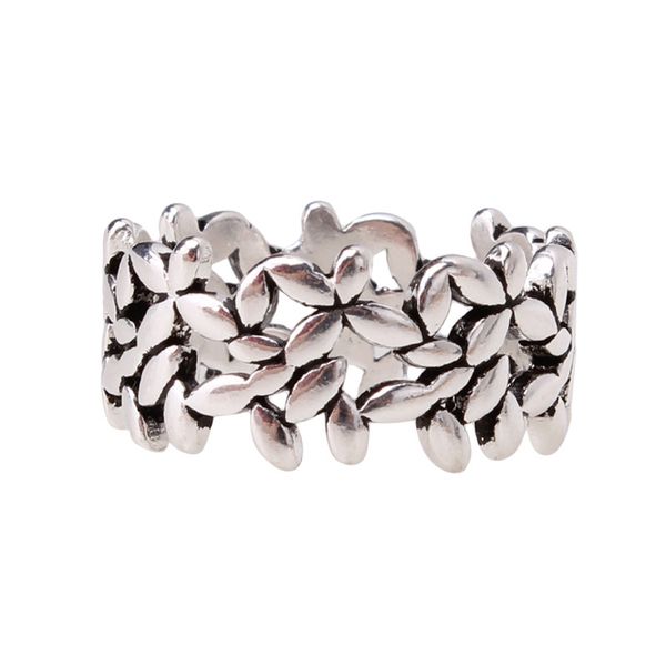 

bohemian vintage silver color leaf rings for women fashion statement jewelry adjustable finger ring girls gifts, Slivery;golden